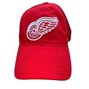 Detroit Red Wings NHL logo Cap, Reebok Center Ice, Red, Mesh, Fitted L/XL,‎ GUC